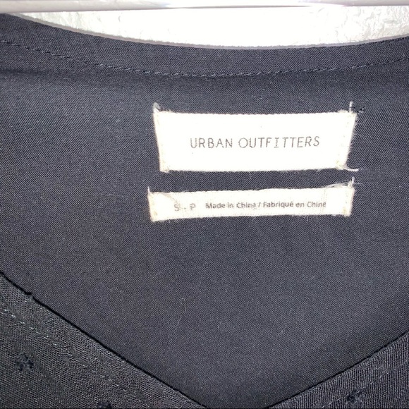 Urban Outfitters Black Peplum Long Sleeve Dress With polka Dot - Picture 4 of 8